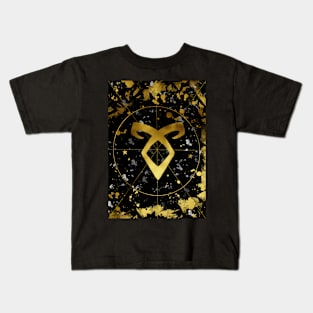 Angelic Power Gold and Black Kids T-Shirt